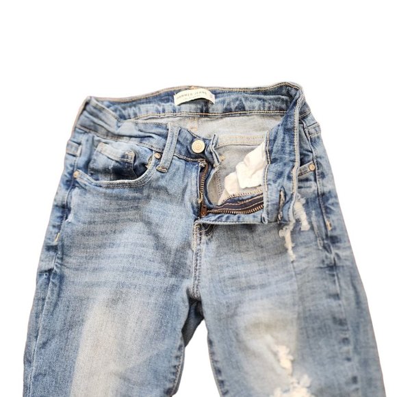 Hammer Jeans Women’s Los Angeles Blue Light Wash Distress High Rise Denim sz 3 - Picture 12 of 13